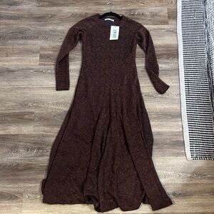 12th Tribe Chocolate Long Sleeve Dress